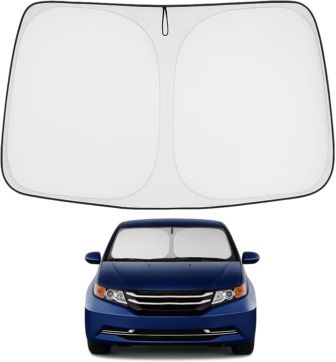 Proadsy 2026 Upgrade Front Windshield Sun Shade Foldable Sunshade Protector Custom Fit 2011-2017 Honda Odyssey Mini Van Accessories