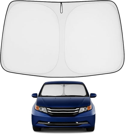 Proadsy 2026 Upgrade Front Windshield Sun Shade Foldable Sunshade Protector Custom Fit 2011-2017 Honda Odyssey Mini Van Accessories