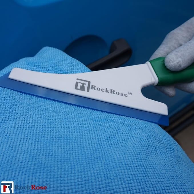RockRose Doctor Stroke Squeegee – Professional Window Tinting Squeegee & Vinyl Wrap Applicator, Heavy-Duty Rubber Scraper for Auto Glass & Flat Glass Tint Blue