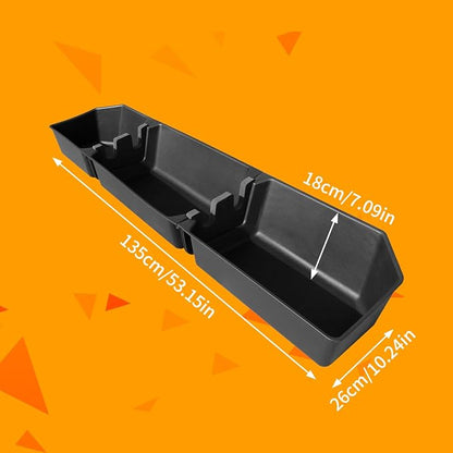 Rear Underseat Storage Box for 2015-2025 Ford F-150 & 2017-2025 Ford F-250 F-350 F-450 F-550 Super Duty, Heavy-Duty Back Seat Organizer with Dividers, Non-Slip Waterproof Truck Under Seat Storage