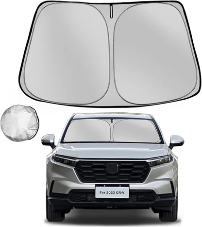 Windshield Sun Shade for Honda CRV 2023 2024 2025 2026 CR-V SUV Foldable Sun Sunshade for Car Front Window Blocks UV Rays and Heat Automotive Interior Protector Custom Fit Accessories