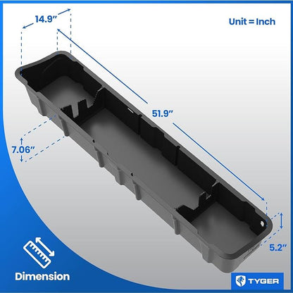 Tyger Auto Rear Under Seat Storage Box Compatible with 2015-2026 Ford F-150; 2017-2026 F-250 F-350 SD Supercrew Cab, Custom-Fit Cargo Organizer Console | TG-CB5F8868
