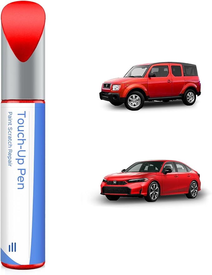 R-513 Rallye Red Touch Up Paint Compatible with Honda Exact Match Chips and Nicks Touch Up