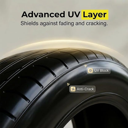 Car Tire Shine with Sponge, Tire Coating Paste Tire Polishing Paste, Long-Lasting Wet Gloss Tire Dressing for Cars Trucks Motorcycles RVs, Easy Apply Wheel Shine (2)