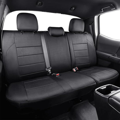 EKR Custom Fit Tacoma Car Seat Covers for Toyota Tacoma 2016 2017 2018 2019 2020 2021 2022 2023 Access Cab - Full Set, Neoprene (Black)