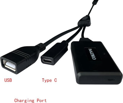 Motorcycle wired CarPlay adapter compatible with 2019-2023 Street Glide CVO, 2020-2023 Indian Road Master, and 2018-2023 Gold Wing GL1800/F6B automatic connection.Not compatible with iPhones after 15.
