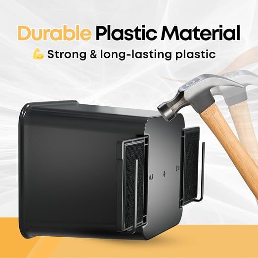 Car Trash Can with Stability Wings – Leakproof Portable Garbage Bin for Fabric & Rubber Mats – Compact Durable Plastic Auto Organizer for Cars, SUVs, Trucks (Black, Small)
