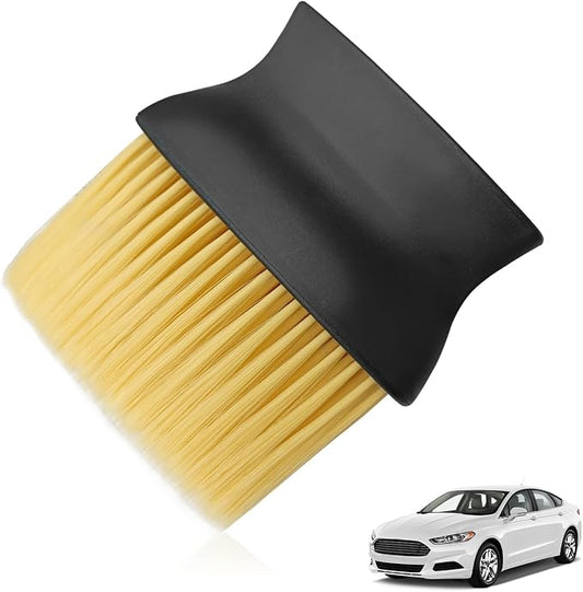 Car Detailing Brush with Ultra Soft Bristles Automotive Interior Cleaning and Dusting Tool for Dashboard Air Vents Leather Computer and Scratch Free Surfaces (Yellow)
