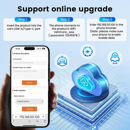 Carlinkit 2-in-1 Mini Ultra Wireless CarPlay Adapter & Android Auto - for iOS 10+/Android 11+, Convert Wired to Wireless with USB-A/Type-C, Plug & Play, 5.8G WiFi Fast & Stable Car with 2018+