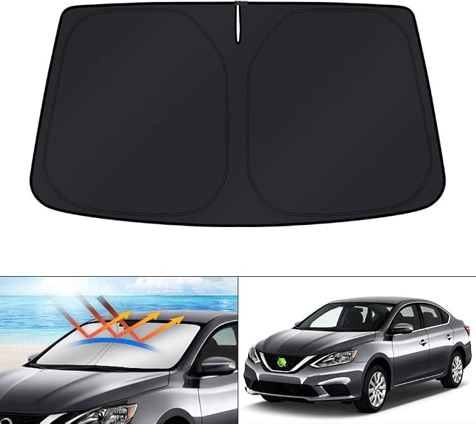 KUST Windshield Sun Shade for Nissan Sentra Accessories 2013-2019 Window Shade Sun Visor Protector Foldable Blocks UV Rays Keep Your Car Cooler