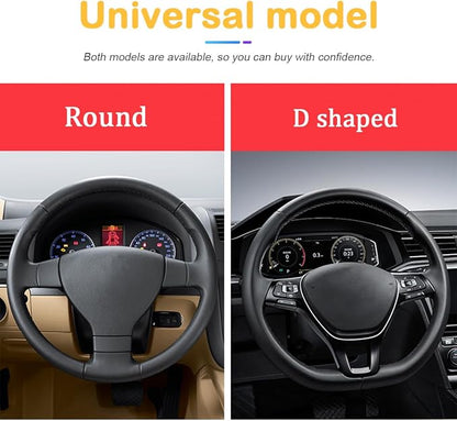 Osilly Bling Car Steering Wheel Cover, 15 Inch Rhinestones Soft Leather Elastic Steering Wheel Protector, Sparkly Crystal Diamond for Women Girls, Car Interior Accessories for Most Cars (Blue)