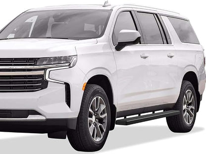 APS Running Boards (Side Bars Step) Compatible with Chevy Suburban 2021-2026 (Stainless Steel Black Powder Coated 5 inches)