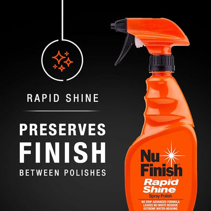 Coat Protector Kit by Nu Finish, 4 Piece Car Protector Set Protects and Restores Car Shine, Includes Ceramic Coating, Rapid Shine, and 2 Microfiber Towels