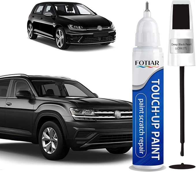 Deep Black Pearl(LC9X/2T) Touch up Paint for Volkswagen-Exact Match Scratch Repair Kit 2-In-1 Premium Car Paint Pen for Chips & Nicks