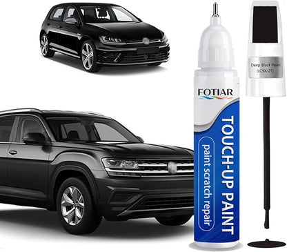 Deep Black Pearl(LC9X/2T) Touch up Paint for Volkswagen-Exact Match Scratch Repair Kit 2-In-1 Premium Car Paint Pen for Chips & Nicks
