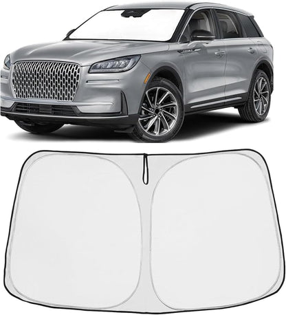Proadsy Windshield Sun Shade for 2020–2025 2026 Lincoln Corsair Foldable Front Sunshade Protector Sun Visor Blocks UV Rays Keep Car Cooler