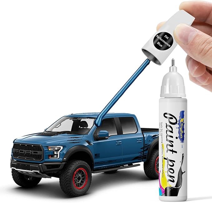 FM Performance Blue Touch Up Paint Compatible with Ford, DIY Car Paint Scratch Repair, Automotive Paints, Quick & Easy Fix Scratch Repair for Mustang/F150/Fiesta/Edge