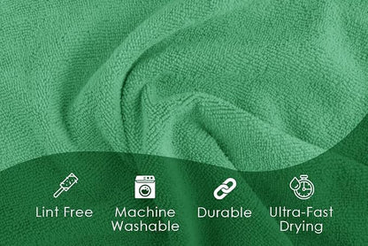 Avalon Towels Microfiber Cleaning Cloths (Value Pack of 36) - Size 16 x 16 Inches, Highly Absorbent Cleaning Rags, Lint Free, Reusable and Washable, Microfiber Towels for Cars