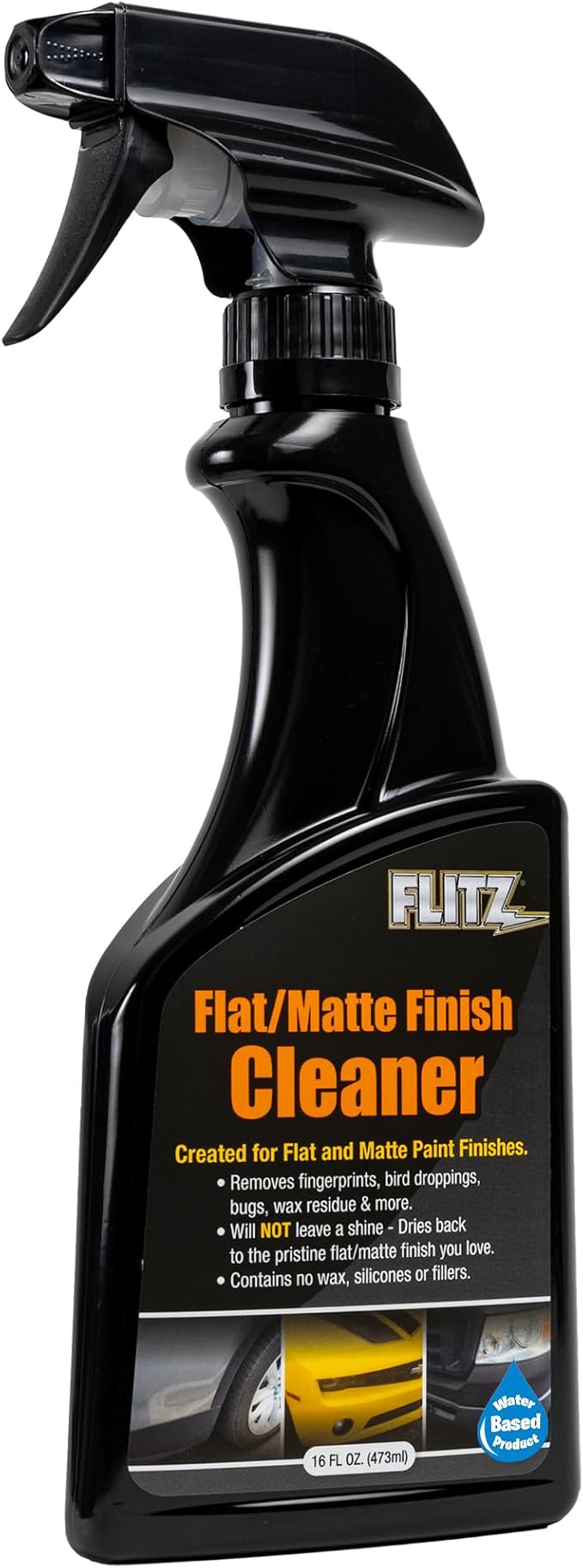 Flitz Flat Matte Finish Cleaner - 16oz Bottle of USA-Made Vinyl Wrap Spray to Easily Remove Grease, Wax, Dust, & More - Quick Drying Matte Paint Cleaner - Ideal for Cars, Motorcycles (1 Pack)