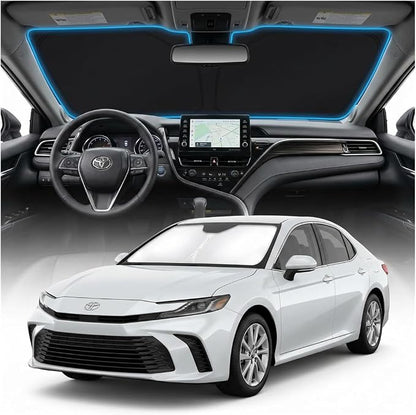 for Toyota Camry Sun Shade Windshield Cover - Custom Fit Camry Accessories 2025 2026 Sunshade Foldable UV Protection & Heat Shield Sun Visor Accessories