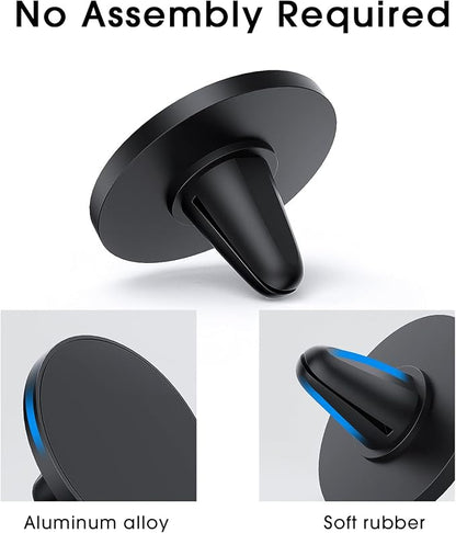 TechMatte MagGrip Car Vent Mount, Magnetic Air Vent Smartphone Holder for iPhone 17 16 15 14 13 12 Series