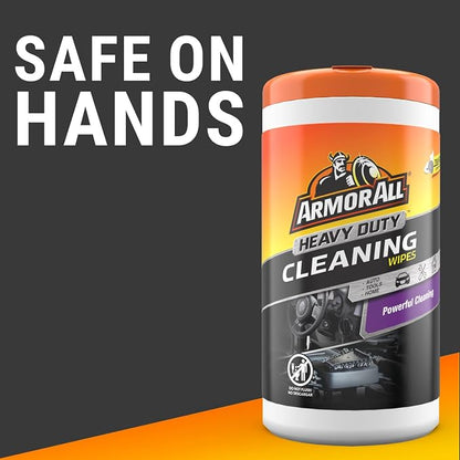 Armor All Heavy Duty Cleaning Wipes, Disposable Car Wipes (75 Count)