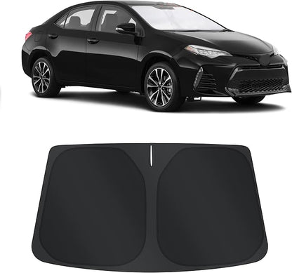 TINGLU Sun Shade for Toyota Corolla 2014-2019 Accessories Windshield Sun Shade Window Shade UV Rays Protection Sun Visor Cover with Steering Wheel Sunshade Storage Bag
