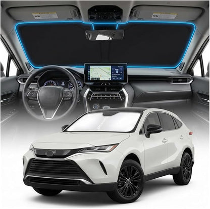 for Toyota Venza Windshield Sun Shade Cover - Custom Fit for Venza Accessories 2021-2024 Foldable Sunshade UV Protection & Heat Shield Sun Visor Accessories