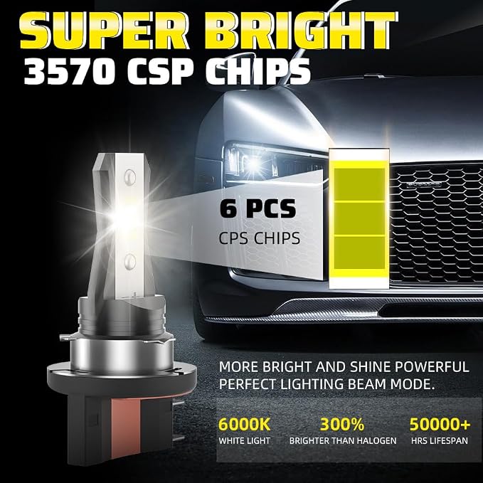 for Mercedes-Benz CLA250 2017 2018 2019 2020 2021 Lights Bulbs Combo, 4pcs Super Bright White Lights High Low Beam Blubs Package, 1:1 Size as Stock Bulbs, Plug and Play