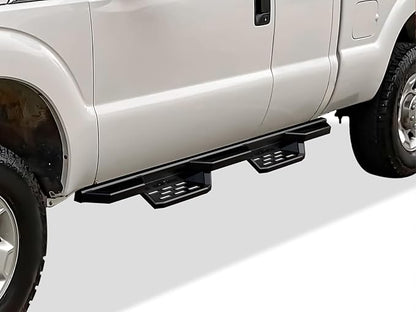 APS Stainless Steel Pocket Steps Running Boards Side Bars Compatible with Ford F250 F350 Super Duty 1999-2016 Extended Cab