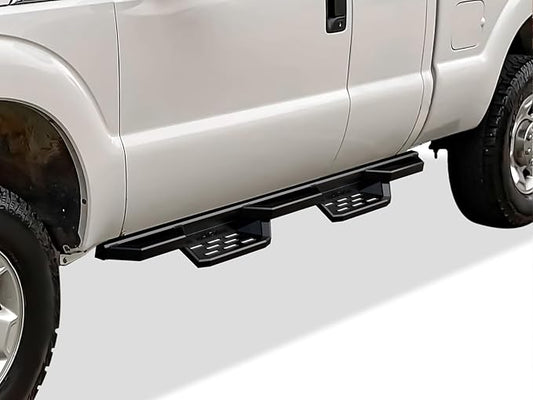APS Stainless Steel Pocket Steps Running Boards Side Bars Compatible with Ford F250 F350 Super Duty 1999-2016 Extended Cab