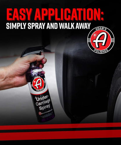 Adam’s Invisible Undercarriage Spray 16oz - SiO2 Infused Fender & Wheel Well Dressing, Satin Black Finish for Plastic, Rubber & Trim, Long Lasting Car Detailing Spray