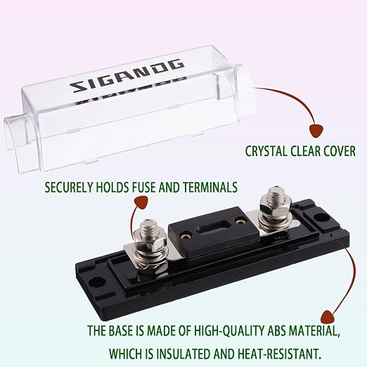 125 Amp ANL Fuse Holder 0/2/4 Gauge Fuse Block with 125A ANL Fuses for Car Audio Truck DIY (2 Pack)