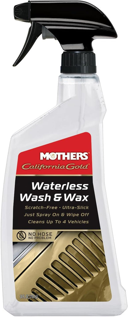 Mothers 05644-6 California Gold Waterless Wash and Wax, 24 fl. oz., (Pack of 6)