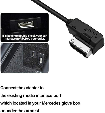 Bluetooth Adapter Cable for Mercedes Benz Media Inerface MMI System Pair USB Android iPhone iPad iPod Touch Smartphone etc. | Pair USB Android iPhone iPad iPod Touch Smartphone etc.