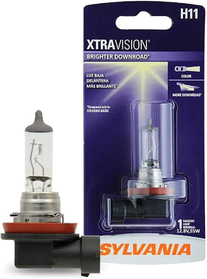 SYLVANIA - H11 XtraVision - High Performance Halogen Headlight Bulb, High Beam, Low Beam and Fog Replacement Bulb (Contains 1-Bulb)