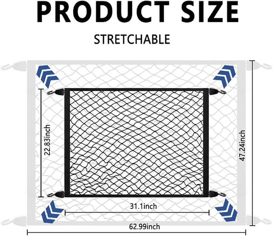 Cargo Net for SUV,Upgraded Highly Elastic Truck Cargo Net with Trunk Net Hooks - Stretch to 62.99"X47.24",Premium Truck Bed Netting for Cargo for Car Organizer and Storage (31.1x22.8)