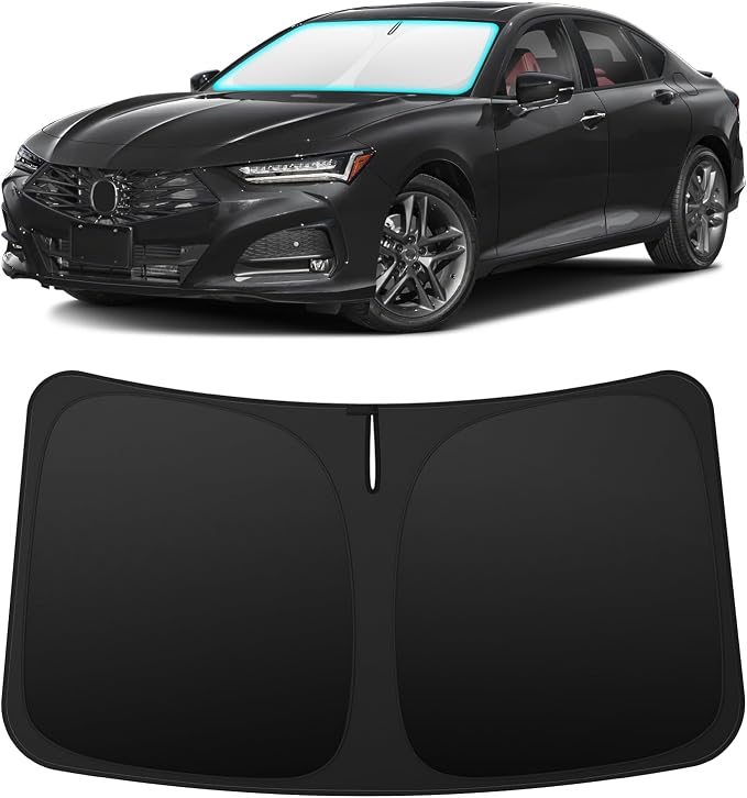 INSAUTO Custom Fit Windshield Sun Shade Accessories for Acura TLX 2021-2026, Foldable Front Window Sunshade, UV & Heat Reflector, Keeps Interior Cool, Includes Storage Bag