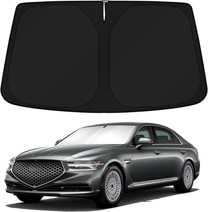KUST Windshield Sun Shade for 2017-2022 Genesis G90 Sedan Accessories Custom Fit Sunshade Sun Visor Protector Foldable Blocks UV Rays Keep Your Car Cooler