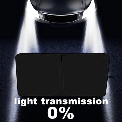 Car Windshield Sun Shade, 240T Thickened Block Heat and Sun Keep Cars Interior, Foldable Automotive Sunshade for Car SUV Truck Front Windshield (57.09x 31.5 inch)