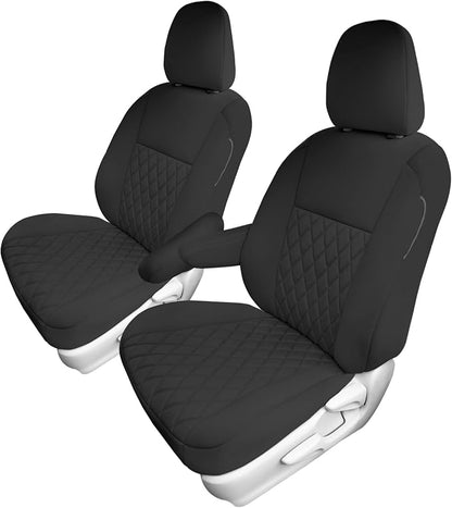 FH Group Custom Fit Car Seat Covers Specifically Made for 2011-2020 Toyota Sienna 7-8 Seater with Ultraflex Neoprene Water Resistant Automotive Seat Covers - Front Set Black