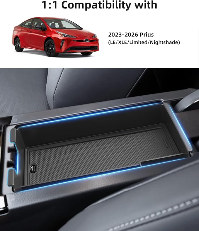 Dashboard Screen Storage Tray & Center Console Organizer for 2023-2026 Toyota Prius – 2025 2026 Prius Interior Accessories