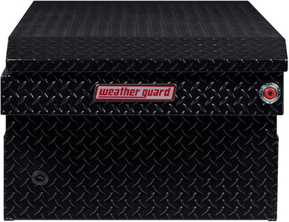 Weather Guard Saddle Truck Tool Box Aluminum Full Extra Wide Gloss Black