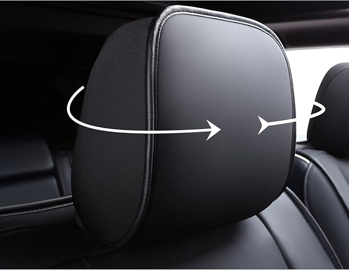 Huidasource Grand Cherokee Seat Covers, Waterproof Leather Customized Car Seat Cushion Covers, Full Set Seat Protectors Compatible with Grand Cherokee 2011-2022, (5 Pcs Full Set/Black&Red)