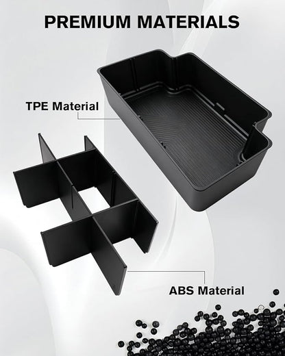 Center Console Lower Armrest Organizer Tray for 2022-2026 Silverado&Sierra 1500/2024-2026 Silverado&Sierra 2500HD/3500HD - Full Console w/Bucket Seats Only