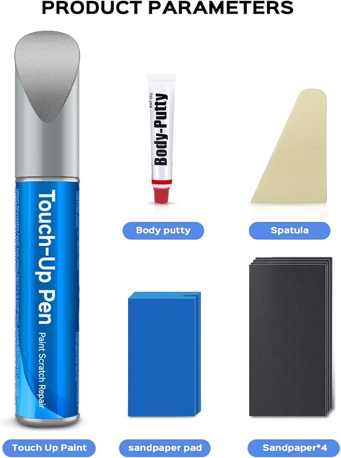 Glacier Silver Metallic(A83) for BMW Car Touch Up Paint Kit,Exact Match Car Scratch Repair Touch Up Paint Kit (Glacier Silver Metallic(A83))