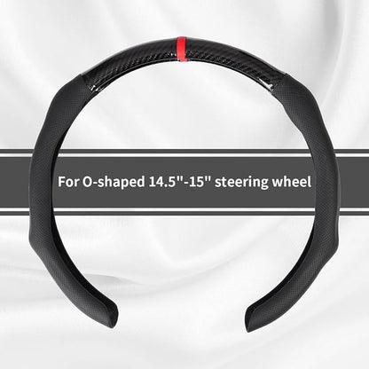 Car Steering Wheel Cover Napa Leather Non Slip Vehicle Steering Wheel Cover Protector, Quick Install Comfy Automotive Interior Decor, Universal fit 14½ to 15 inches Car Pickup SUV 14.5 to 15 inches