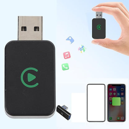 2 in 1 Adapter Dongle for Carplay Wired to Wireless USB Plug and Play for Android Auto Adapter iOS for Android