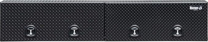Buyers Products 1721361 Topsider Truck Tool Box, 16x13x96 Inch, Gloss Black Diamond Tread Aluminum, Dual Flip-Up Doors, Locking Compression Latch, Weather Resistant, No-Drill Mount, Made in USA