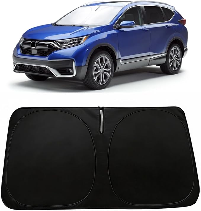 Windshield Sun Shade for Honda CRV 2017-2022 Accessories, Car Front Window Sun Visor & Heat Shield | 240T Sunshade Protection Blocks UV Rays Keep Your Car Cooler